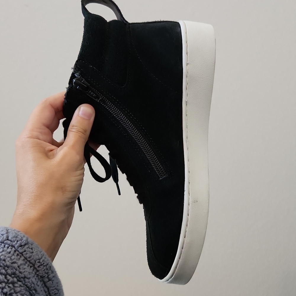 Vionic Jenning Suede Black High Top Sneakers - Picture 4 of 8